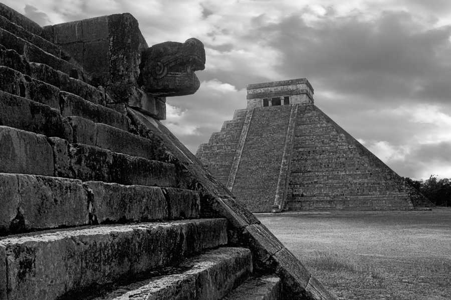 Chichen Itza, Yucatan in Monochrome